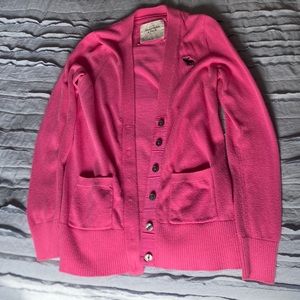 Abercrombie & Fitch pink cardigan size Small